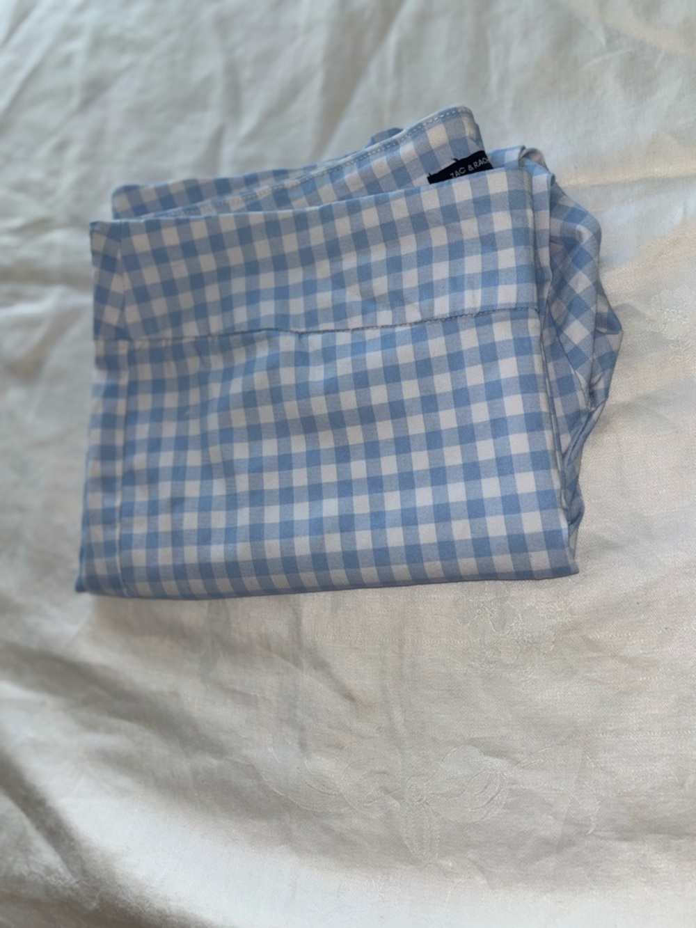 Zac & Rachel Light Blue Gingham Kids Pants - Picture 8 of 8